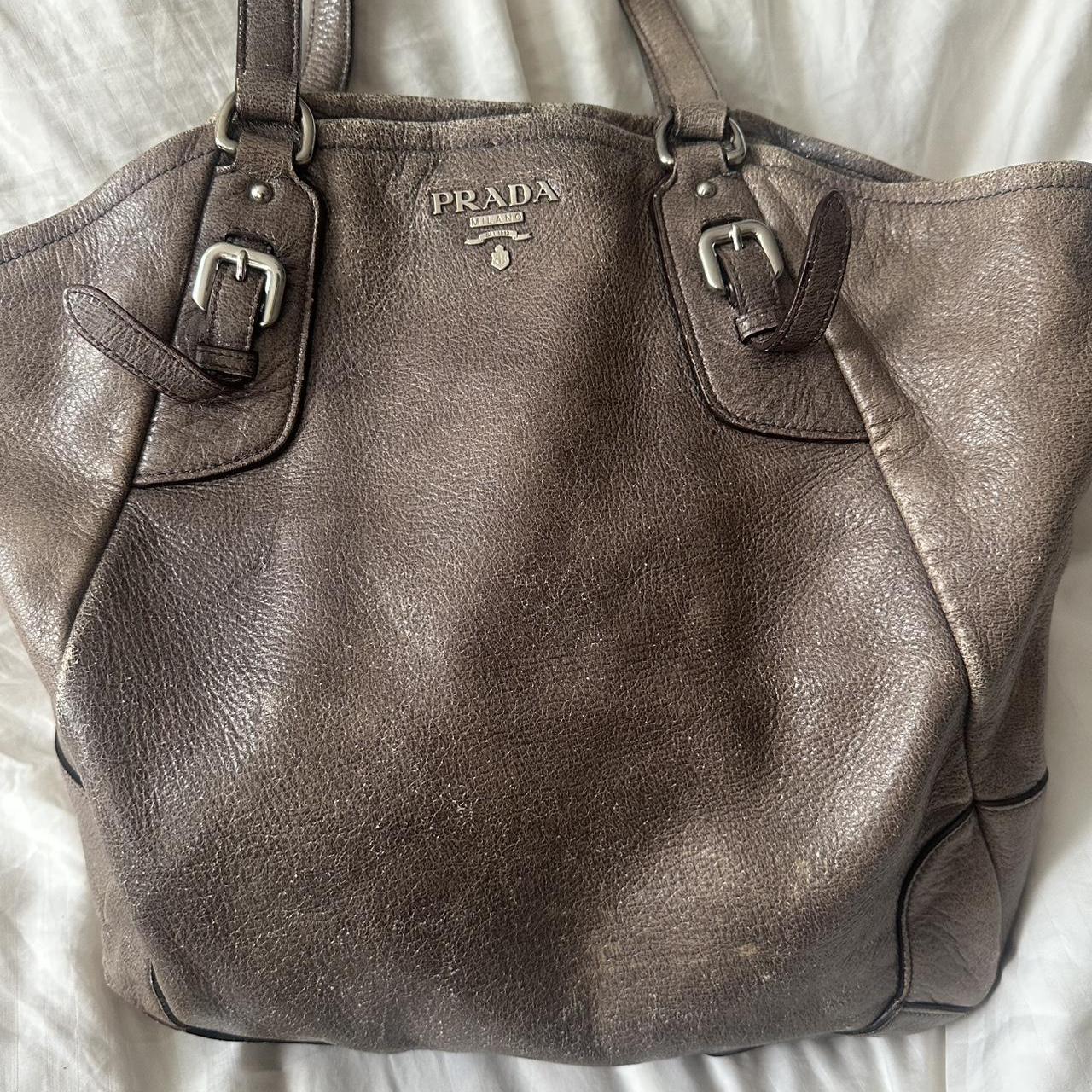 Vintage Prada Metallic Leather Shoulder Bag – 2010s