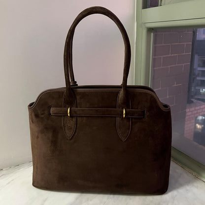 Authentic Miu Miu Large Brown Suede Tote Streetwear Vintage Like New