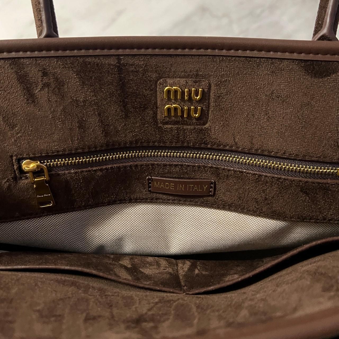 Authentic Miu Miu Large Brown Suede Tote Streetwear Vintage Like New