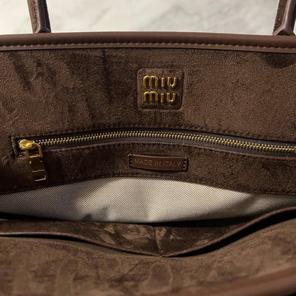 Authentic Miu Miu Large Brown Suede Tote Streetwear Vintage Like New