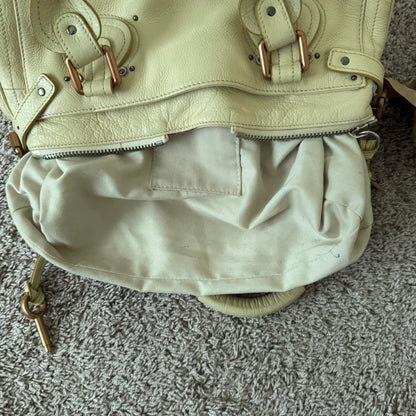 Chloé Paddington Bag – Cream/Ivory Leather with Gold Hardware