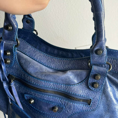 Authentic Balenciaga City Bag – Blue