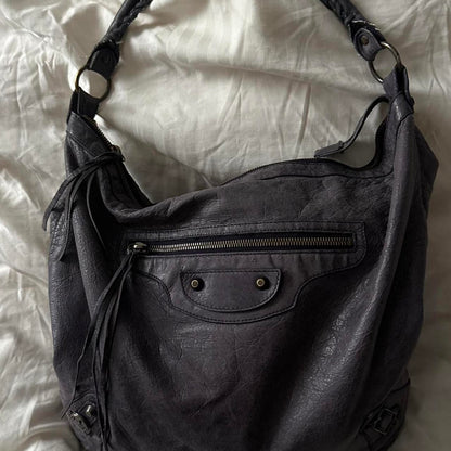Vintage Balenciaga Day Tote – Dark Greyish Purple (2010s)