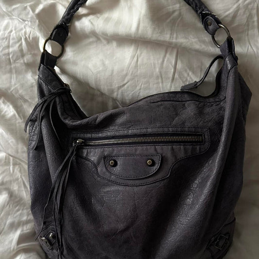Vintage Balenciaga Day Tote – Dark Greyish Purple (2010s)