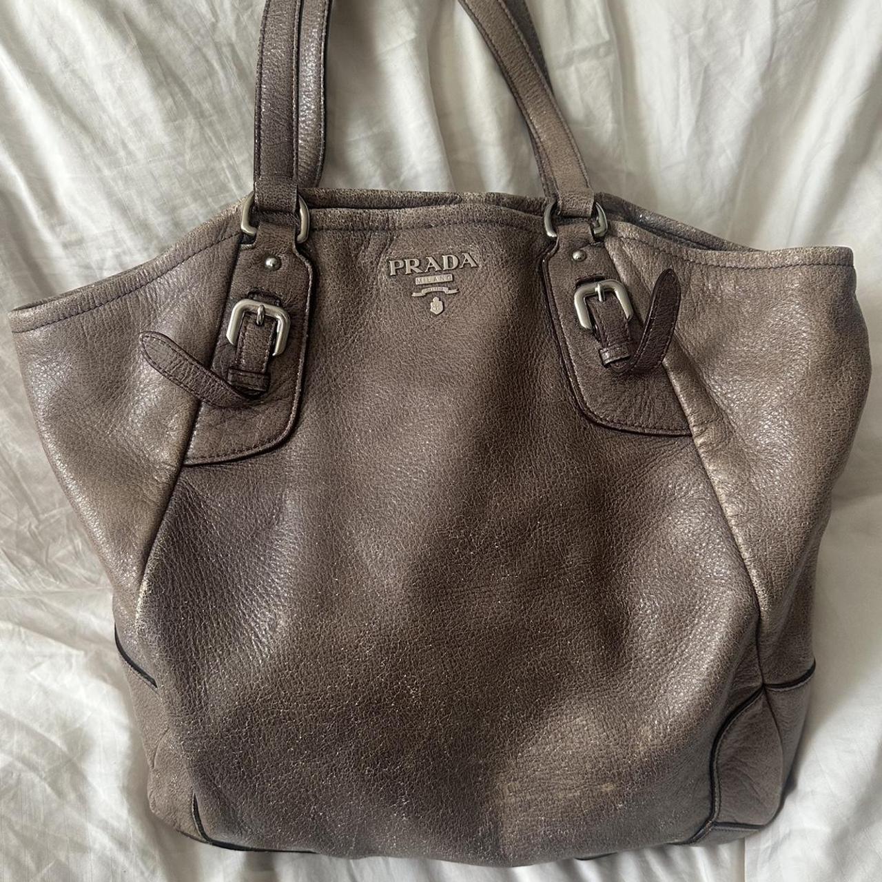 Vintage Prada Metallic Leather Shoulder Bag – 2010s