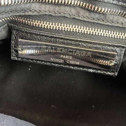 Authentic Balenciaga Classic City Bag – Black with Silver Hardware (Medium)