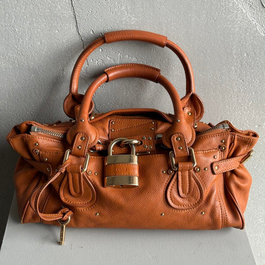 Iconic Chloé Paddington Bag in Tan leather