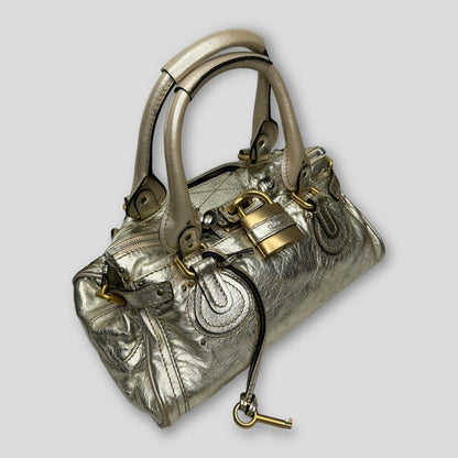 CHLOÉ Paddington Bag  Metallic Light Gold Color