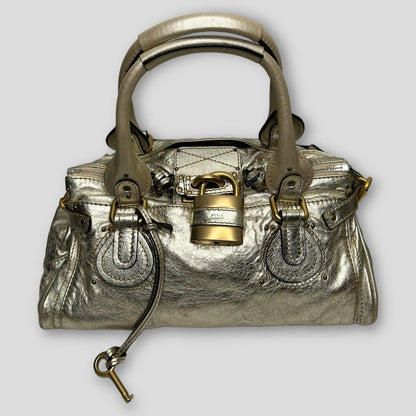 CHLOÉ Paddington Bag  Metallic Light Gold Color