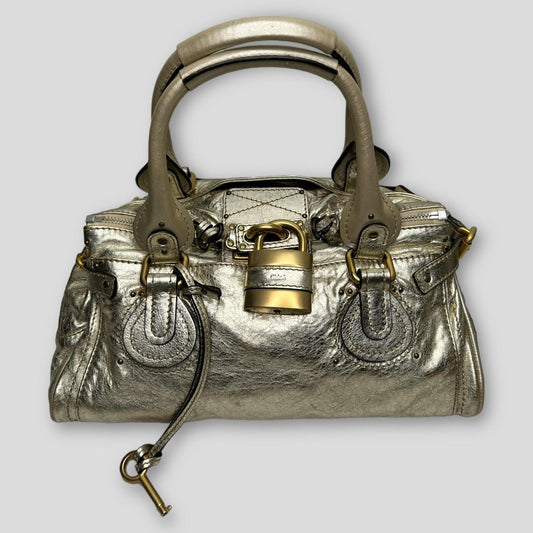 CHLOÉ Paddington Bag  Metallic Light Gold Color