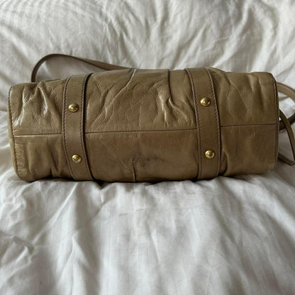 Miu Miu Vitello Shine Sabbia Bag