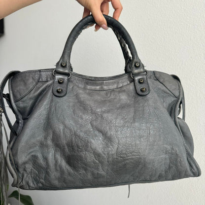 Authentic Balenciaga Classic City Bag – Grey (Medium Size)