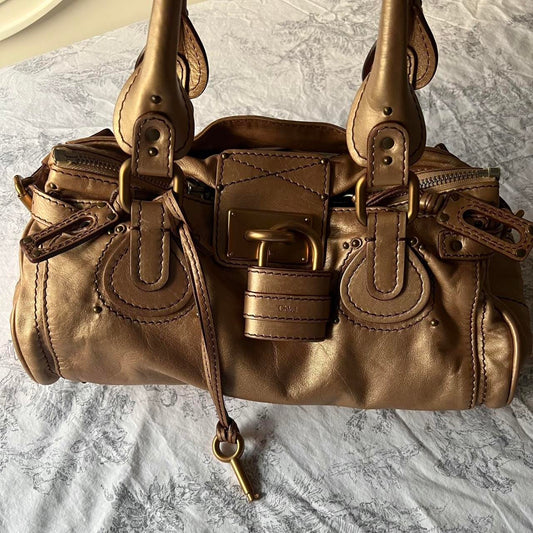 Rare Authentic Gold Chloé Paddington Bag – Gold Hardware