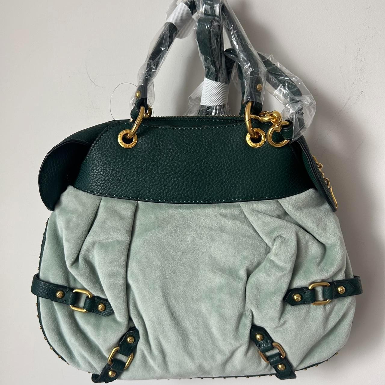 Juicy Couture UK Y2K Scottie Twig Dog Green Velour