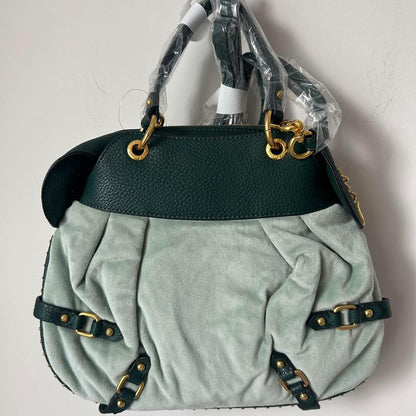 Juicy Couture UK Y2K Scottie Twig Dog Green Velour
