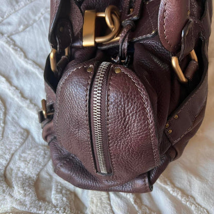 Rare Authentic Dark Brown Chloé Paddington Bag – Gold Hardware