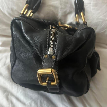 Vintage Chloé Paddington Bag – Black Leather with Gold Hardware (2000s/2010s)