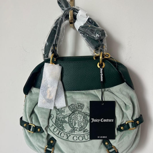 Juicy Couture UK Y2K Scottie Twig Dog Green Velour