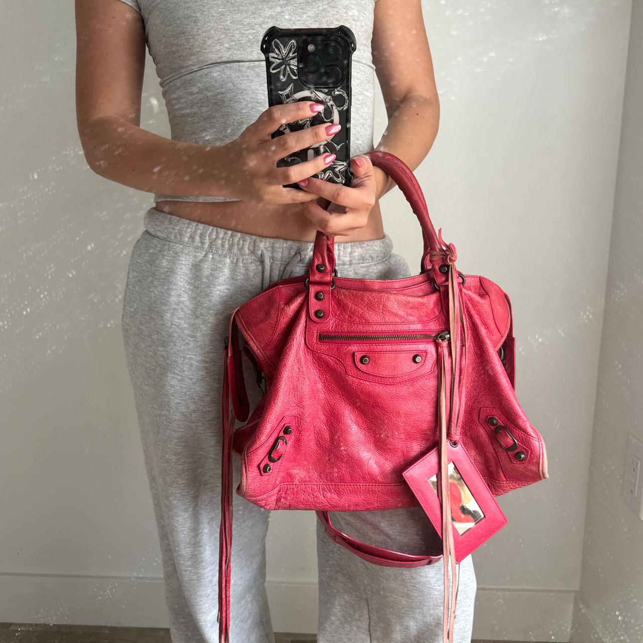 Authentic Balenciaga City Bag – Red/Pinkish (Medium)