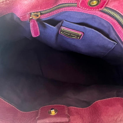 Authentic Miu Miu Pink Leather Bag – Gold Hardware, Removable Strap