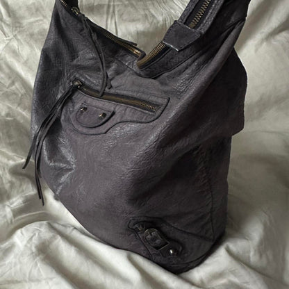 Vintage Balenciaga Day Tote – Dark Greyish Purple (2010s)