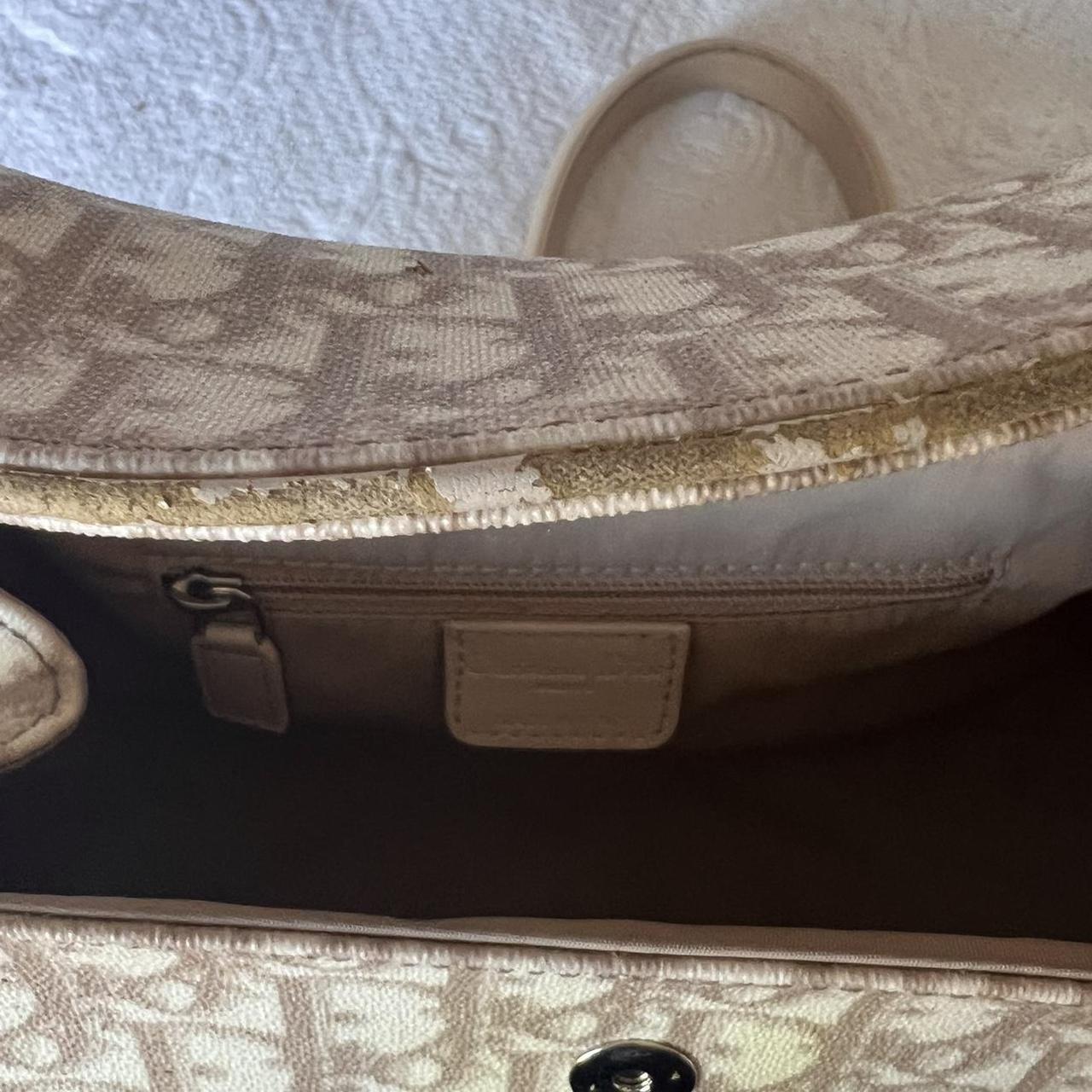 Authentic Beige Christian Dior Romantique Bag – Silver Hardware