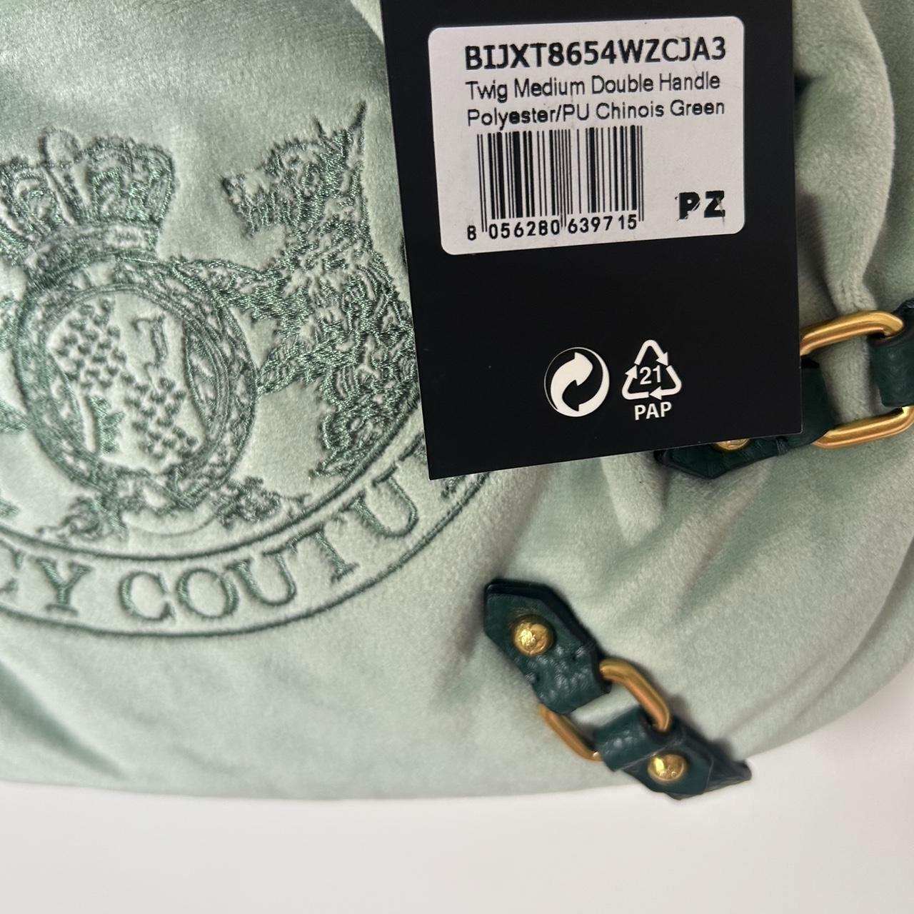 Juicy Couture UK Y2K Scottie Twig Dog Green Velour