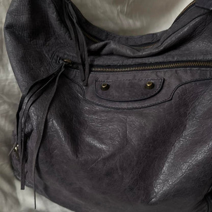 Vintage Balenciaga Day Tote – Dark Greyish Purple (2010s)