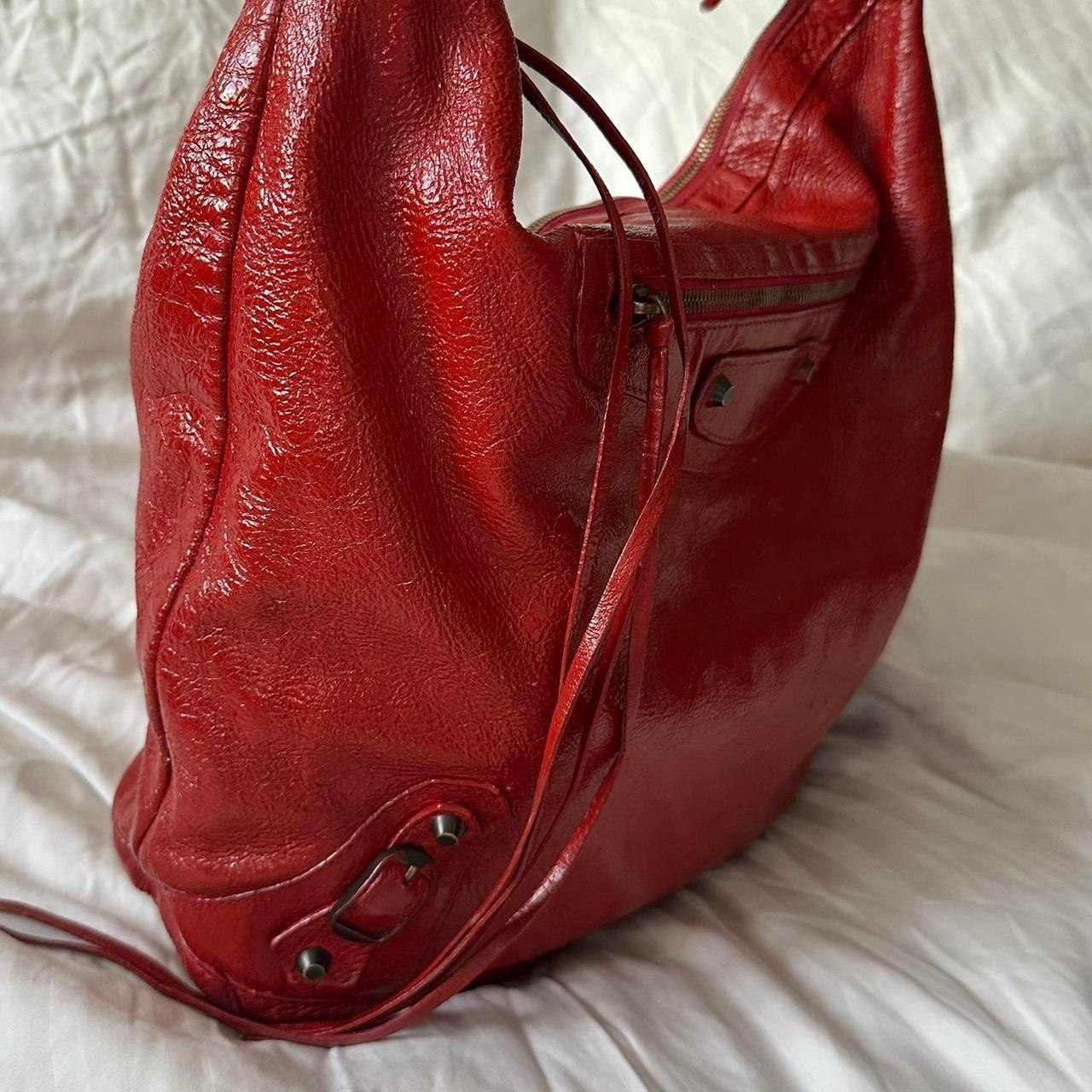 Balenciaga City Tote – Red Leather, 2010s
