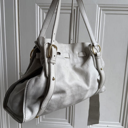 PreOwned Miu Miu Vitello Leather White Tote Bag