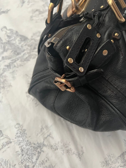 💎 Pre-owned Black Chloé Paddington Bag – Gold Hardware 💎