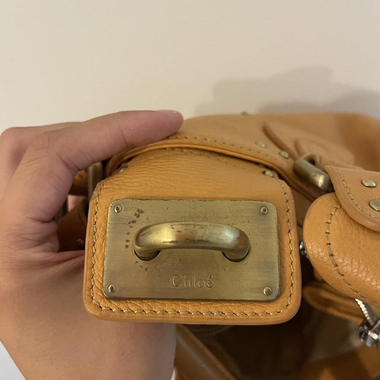 Authentic Chloe Paddington Tan Leather Bag With Key Missing Lock Vintage