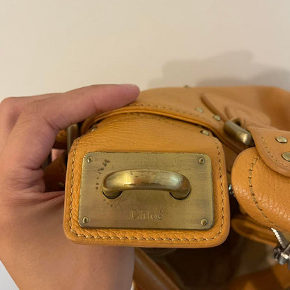 Authentic Chloe Paddington Tan Leather Bag With Key Missing Lock Vintage