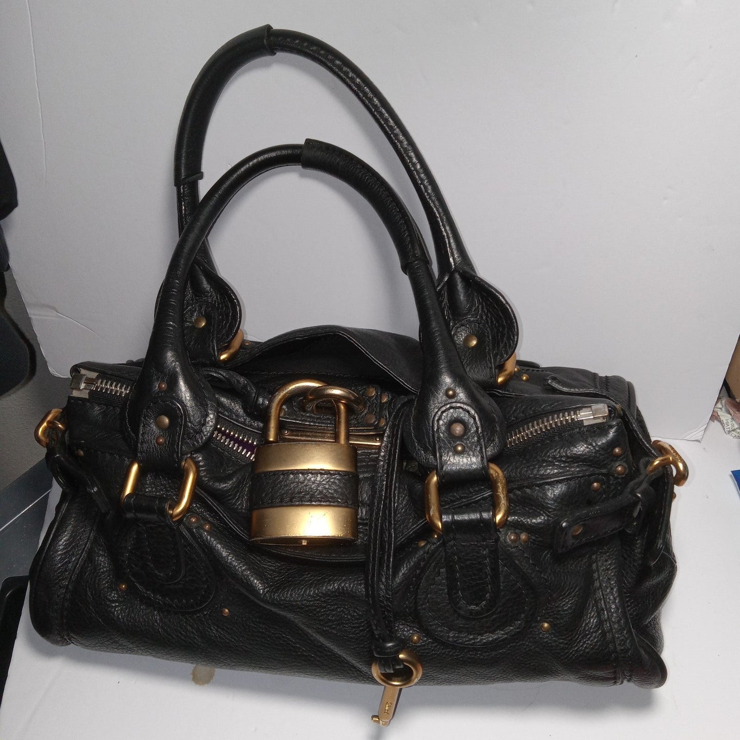 💎 Pre-owned Chloe Handbag Paddington Black with Padlock 💎