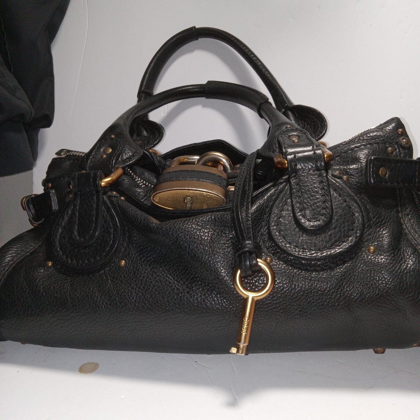 💎 Pre-owned Chloe Handbag Paddington Black with Padlock 💎