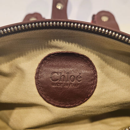 Authentic Vintage Chloe Python Leather Silverado Bag Green Rare Find
