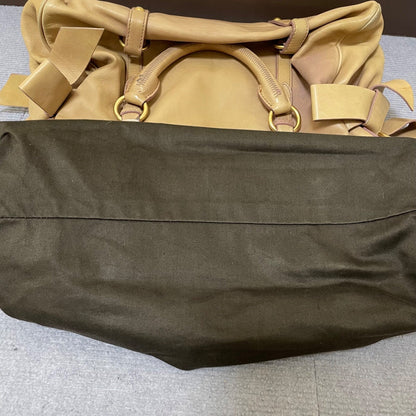 Authentic Miu Miu Brown Leather 2-Way Shoulder Bag Mint Condition