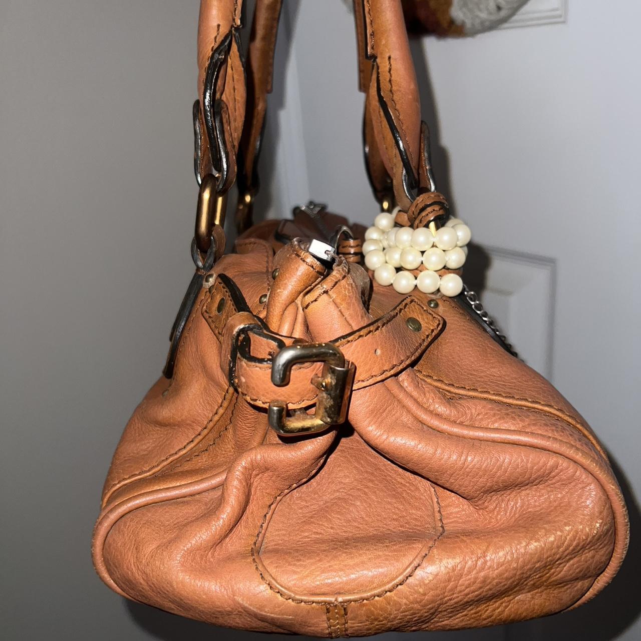 Authentic Chloé Paddington 2005 Cognac Brown Vintage Bag with Padlock and Key