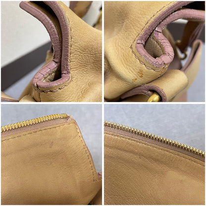 Authentic Miu Miu Brown Leather 2-Way Shoulder Bag Mint Condition